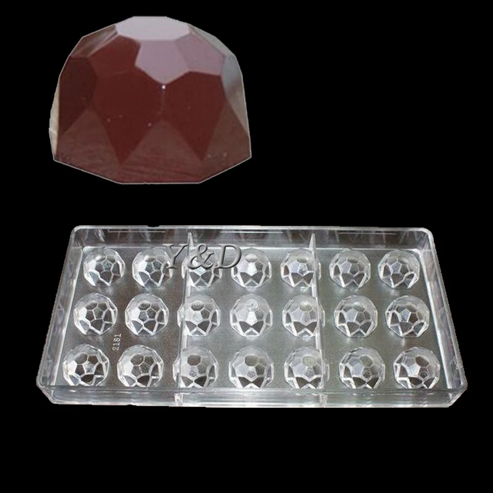 

DIY Diamond Polyhedron shaped chocolate pad by PC Polycarbonate mold el molde del chocolate moldes de reposteria