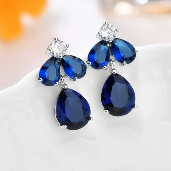 Розовые фиолетовые белые циркониевые синие Кристальные медные шпильки с