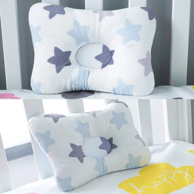 Grey star Muslinlife/мягкая хлопковая подушка для коррекции головы; подушка для малышей; подушка для младенцев; Подушка для сна; Прямая поставка - Цвет: Grey star
