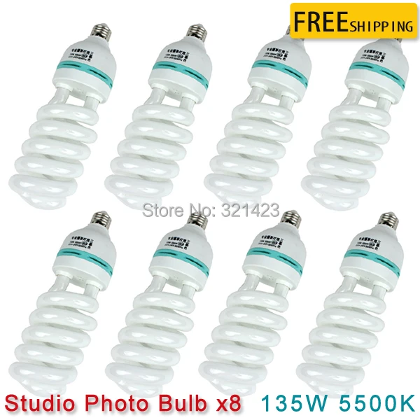 8 шт. освещение Видео Фото лампа сбалансированная энергосберегающая