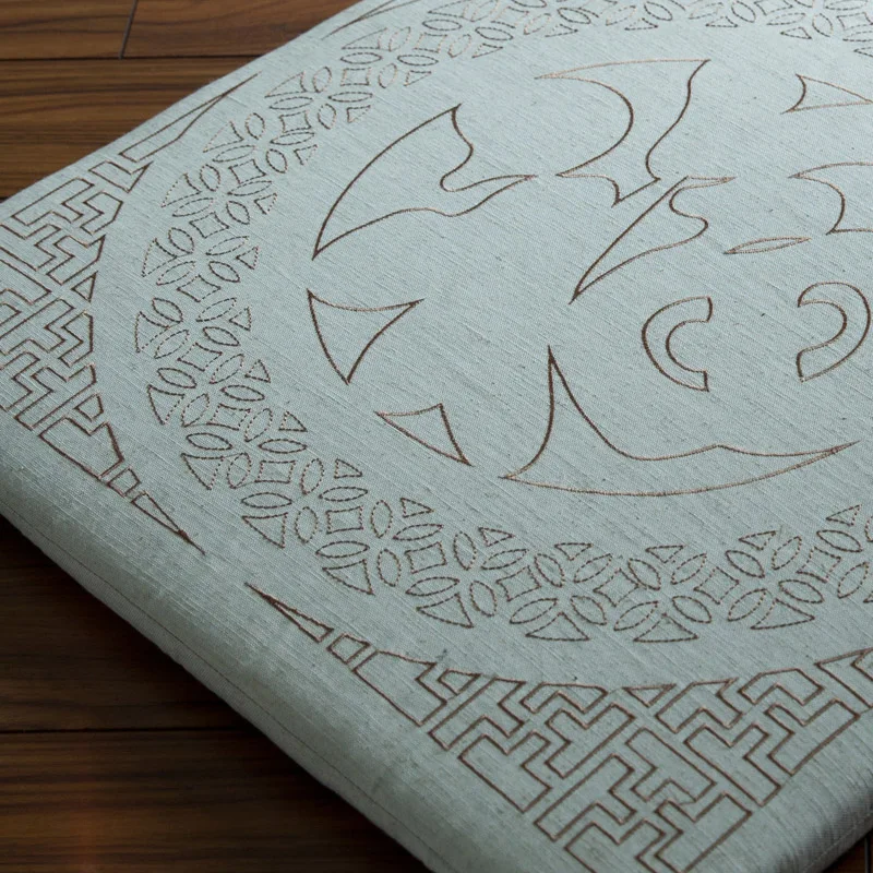 Домашний декор квадратная подушка для дивана 60 см вышитая Восточная японская