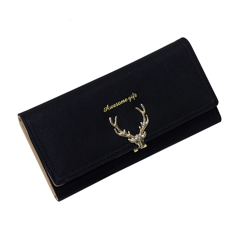 Женский кошелек на молнии однотонный ярких цветов с металлическим