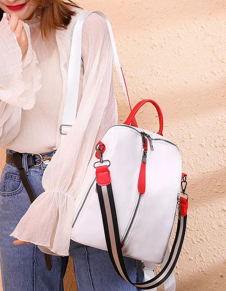 Сумка для путешествий однотонная из мягкой кожи вместительная 2019|Женские