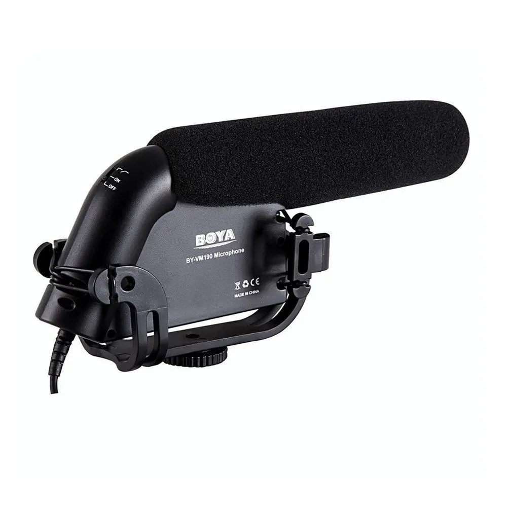 BOYA BY-VM190 3.5 мм микрофонный разъем Shotgun конденсаторный микрофон для Nikon D7500 D7200 D5600 D5500