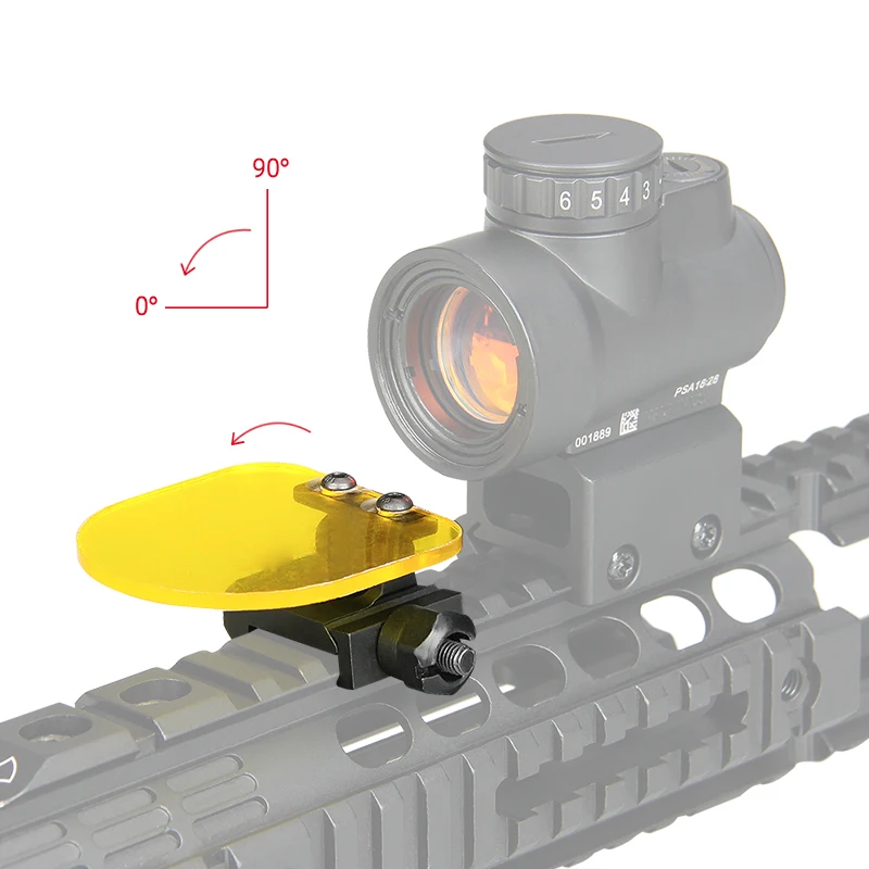 

PPT Tactical scopes accessories red dot sight Folding Scope Cover Strong Protector for 20mm rail with 2 Spare Lens GZ33-0073