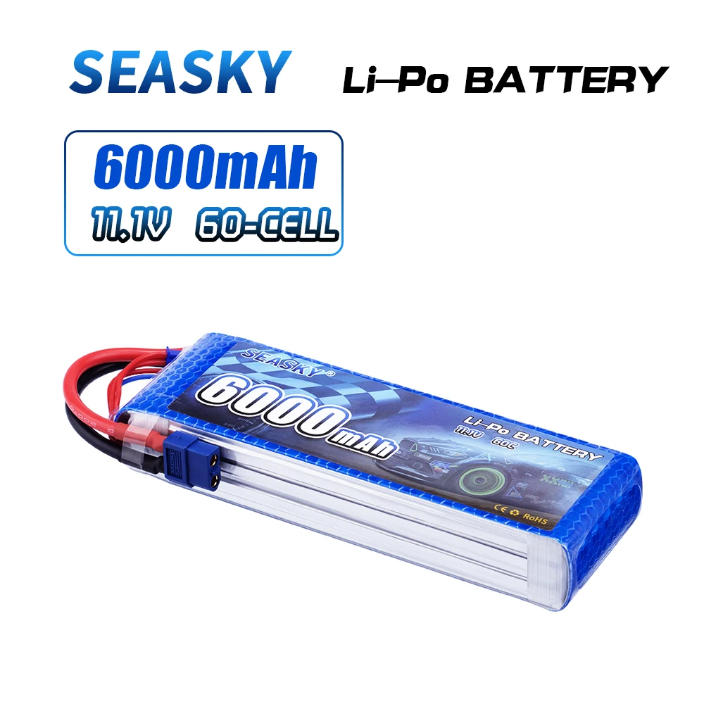 Аккумулятор SEASKY Lipo 2S 3S 4S 5S 6S 7,4 V 11,1 V 14,8 V 22,2 V 1500mah 2200mah 5200mah 6000mah lipo bateria для гоночного дрона FPV