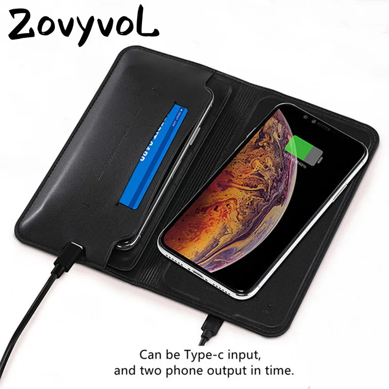 ZOVYVOL 2019 мужской женский Умный кошелек беспроводной для зарядчика адаптируется