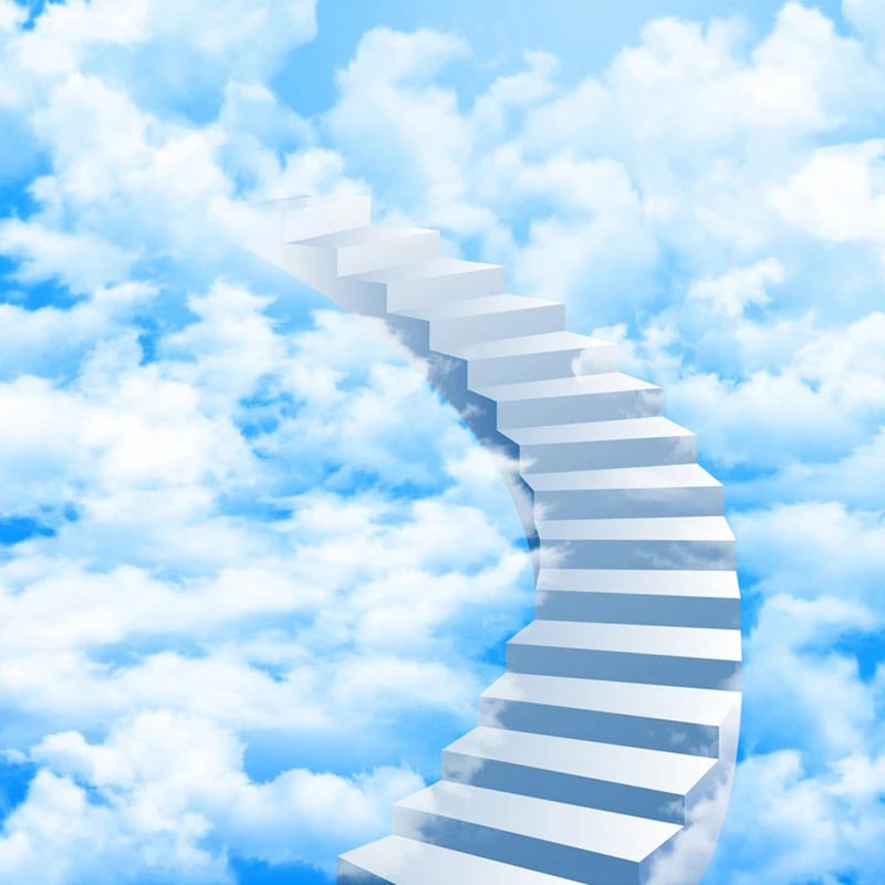 Пользовательские самоклеющиеся обои для пола 3D креативные облака Шаг Плитки