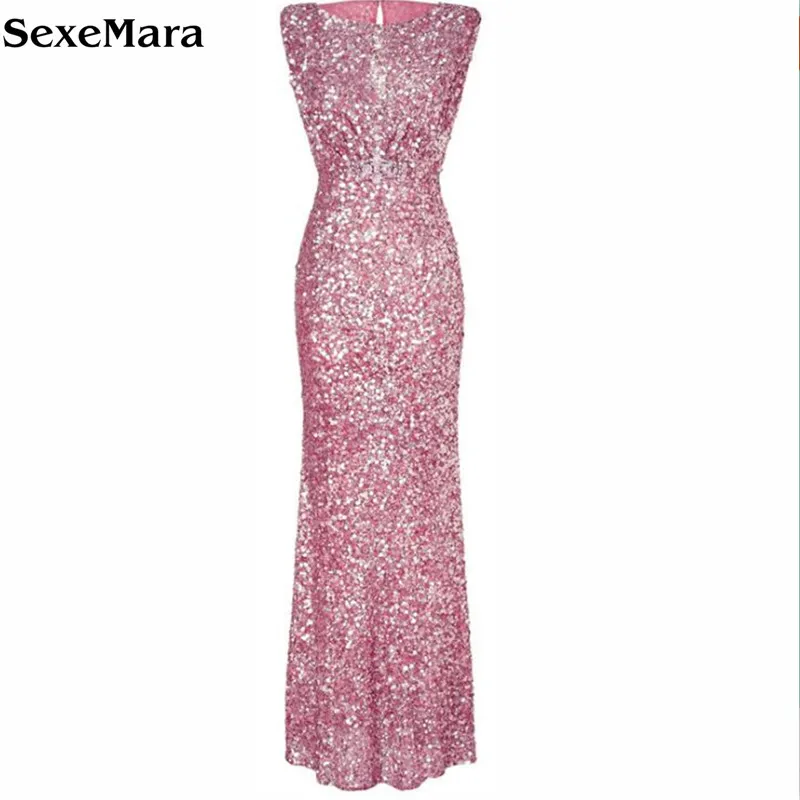 Модное женское винтажное платье хлопушка с розовыми блестками и круглым вырезом