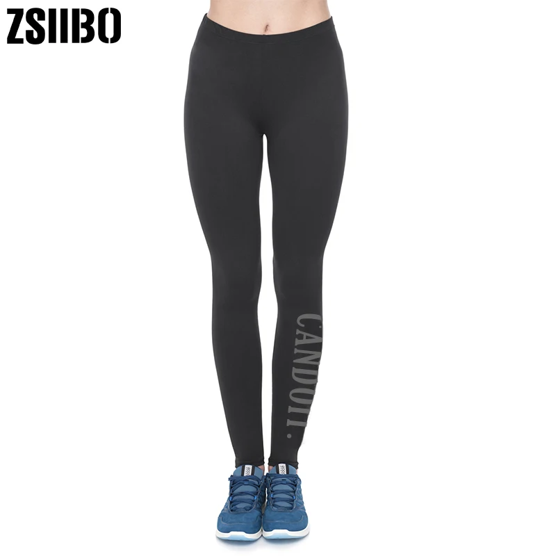 ZSIIBO CAN DO IT панк принт модные Клетчатые Леггинсы спортивные брюки узкие с высокой талией обтягивающие женские леггинсы для фитнеса брюки