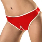 Нижнее белье из натурального латекса 100% натурального каучука, Новые короткие трусы ручной работы красного цвета с белой молнией, удобный материал, размеры от 2 до 8, 2019