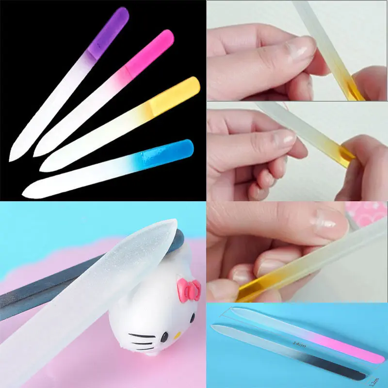 Красивая прочная пилка для ногтей из хрустального стекла практичная