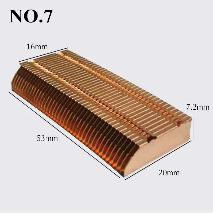 KOOLASON 53*22*12 мм DIY Ноутбуки PC процессор радиатор охлаждения кулер Чистая медь ребра теплоотвод сетка радиатор