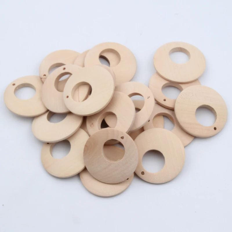 Круглые украшения из натурального дерева 20 шт. серьги для детей разделитель