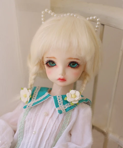 Парик из меха BJD парик бежевого длинные прямые волосы для 1/3 1/4 1/6 1/8 1/12 DD SD MDD MSD YOSD |