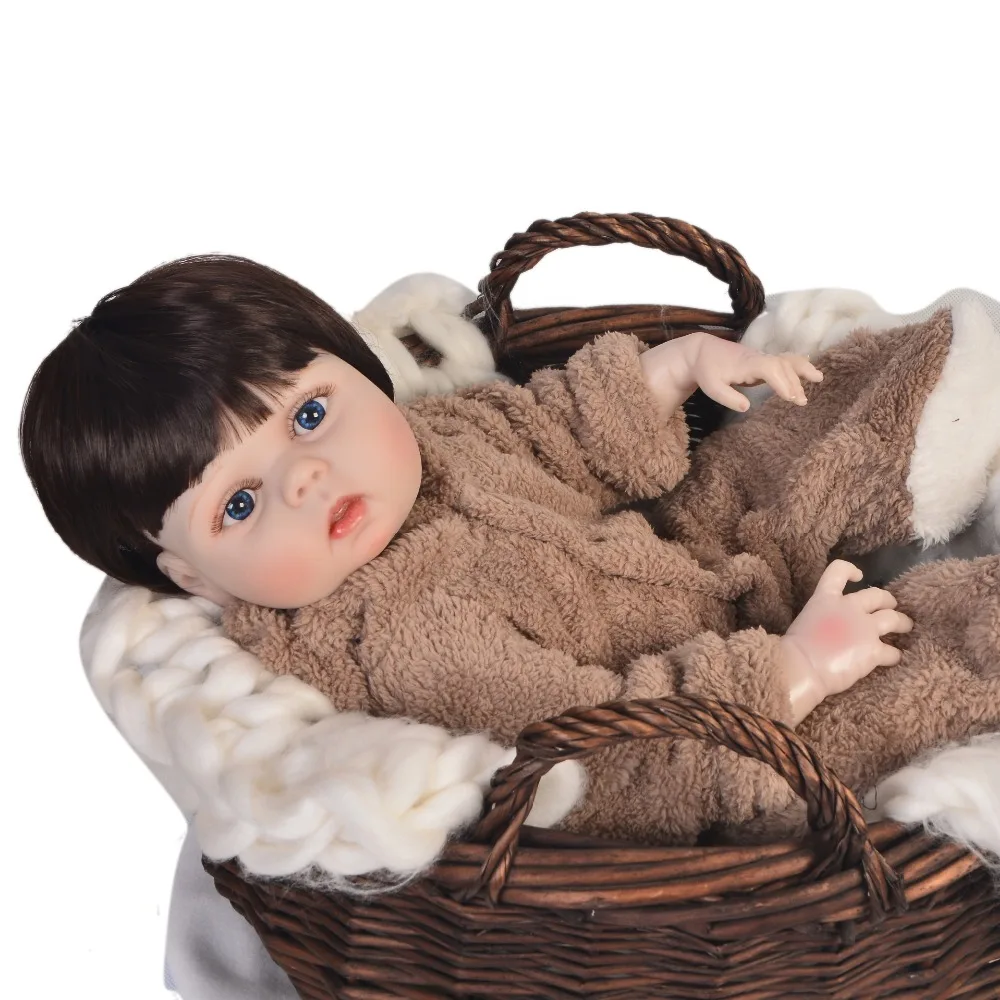 23 &quot57 см полностью силиконовая кукла для новорожденных девочек bebes reborn boneca oyuncak