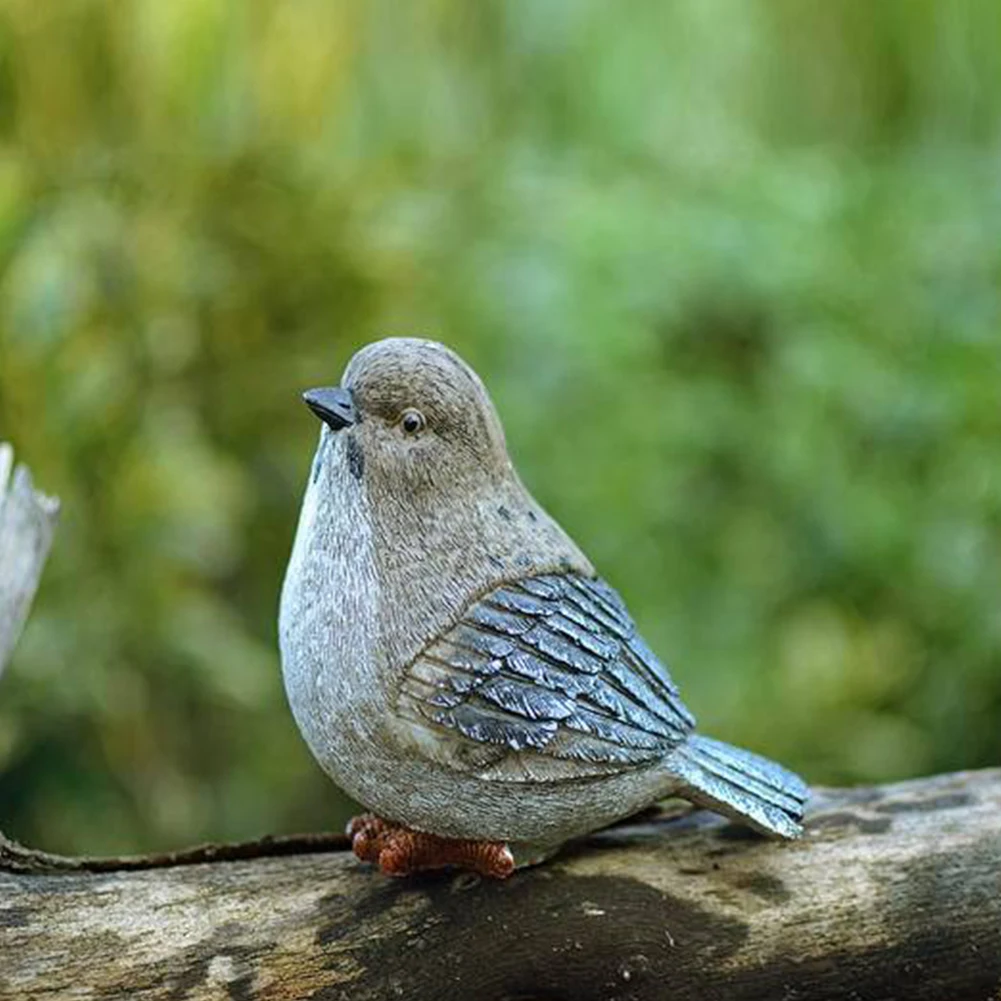 6pcs Photography Props Crafts Ornaments Simulation Bird Artificial Wedding Pollution-free Synthetic Resin Toy Garden Decoration | Дом и сад