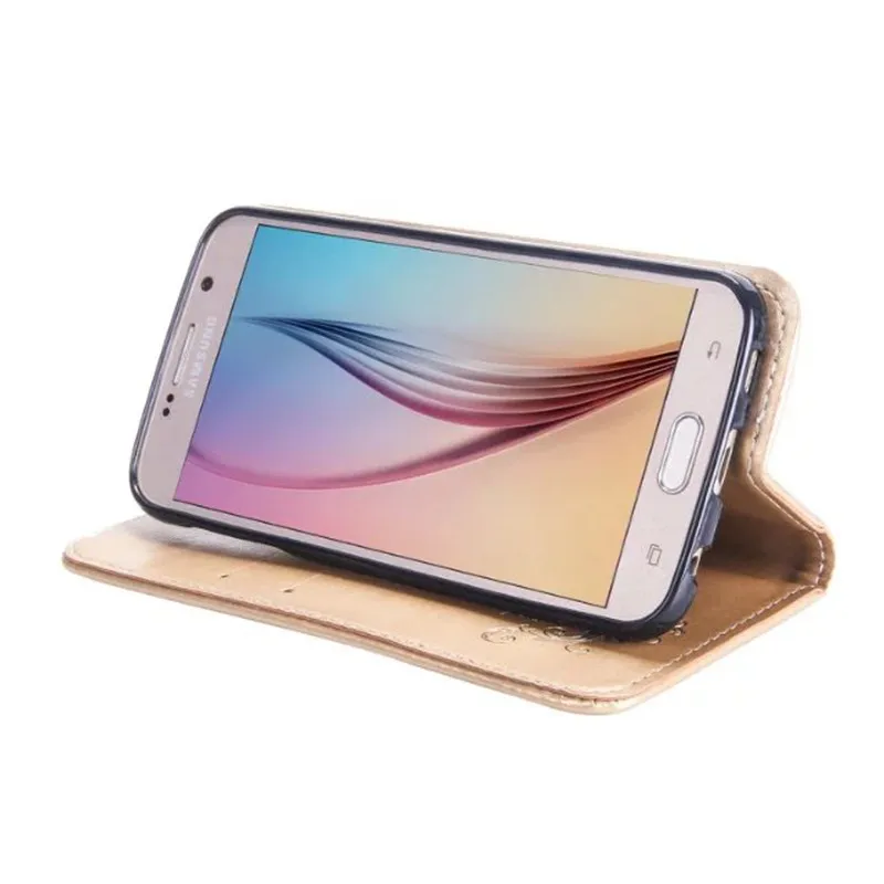 Роскошный кожаный флип чехол для iPhone X 8 Plus 7 5 55 5C 6 Samsung Galaxy A3 A5 A7 2017 J5 J7 Prime 2015 2016 Grand