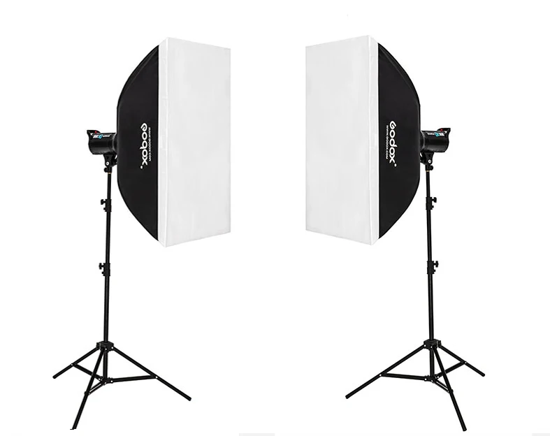 Набор для фотостудии 2x Godox GS200 studio Flash + софтбокс 60x90 см триггер FT 16 светильник|60x90cm