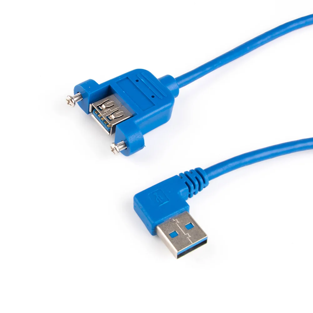 Кабель USB 3 0 USB3.0 A штекер к гнезду крепление на панель с винтами мужчине правый