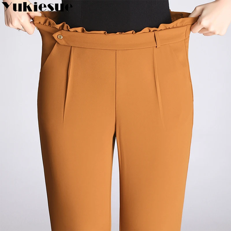 OL офисные женские брюки 2018 лето осень эластичный пояс обтягивающие повседневные