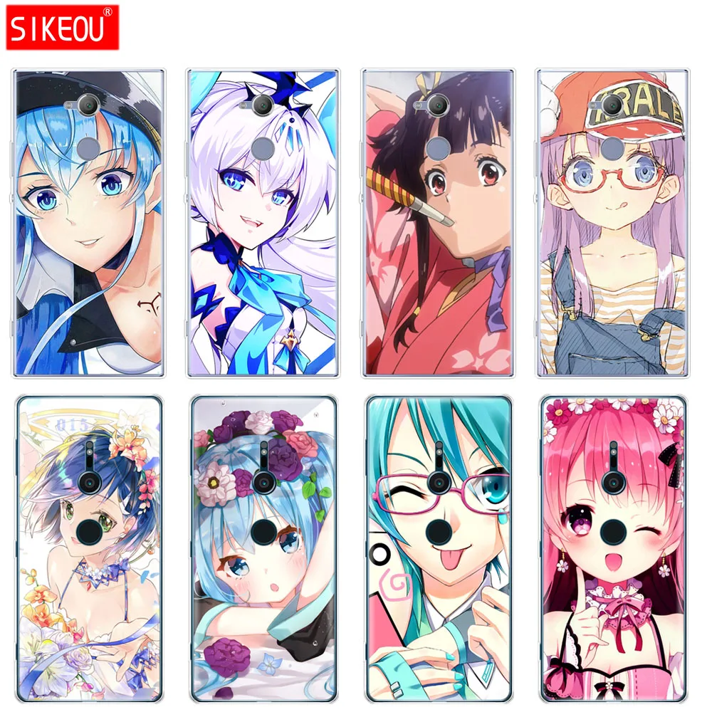 Силиконовый чехол для телефона sony xperia XA1 XA2 ULTRA PLUS L1 L2 XZ1 XZ2 compact XZ PREMIUM kawaii girl