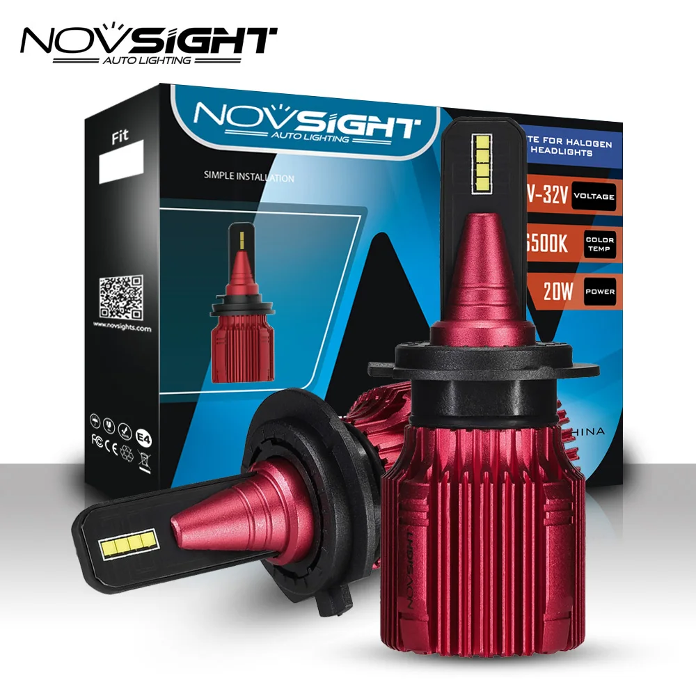 NOVSIGHT H4 светодиодный H7 H8 H9 H11 H13 9005 9006 9007 40 Вт 12000LM 6500K фонарь для автомобиля|Передние