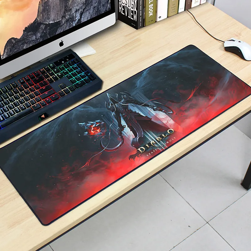 900x400 мм Большой Нескользящий Резиновый компьютерный игровой коврик для мыши с