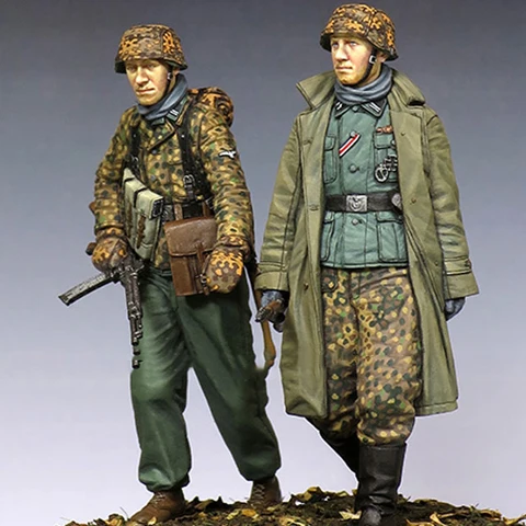 Солдаты из смолы 1/35 Вторая мировая война Арден два набора белая модель GK Ручная