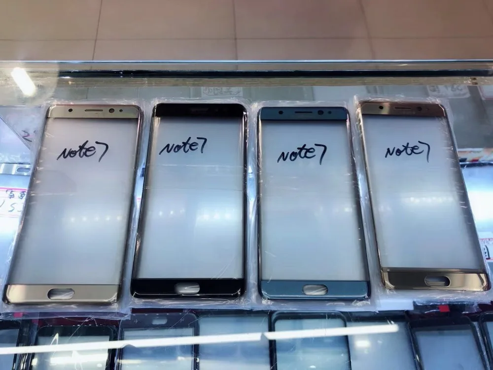 5 шт стекло для Samsung Galaxy NOTE 7 Переднее &quotсенсорный экран Топ Объектив ЖК внешняя