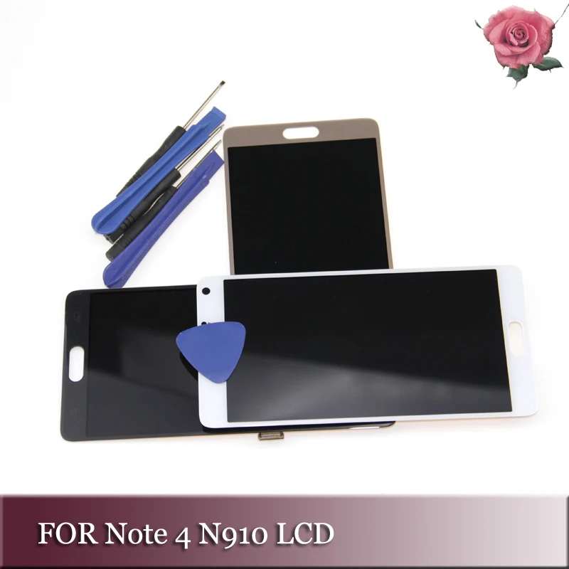 ЖК дисплей Super AMOLED для Samsung Galaxy Note 4 N910 N910A N910F N910H с сенсорным экраном и дигитайзером