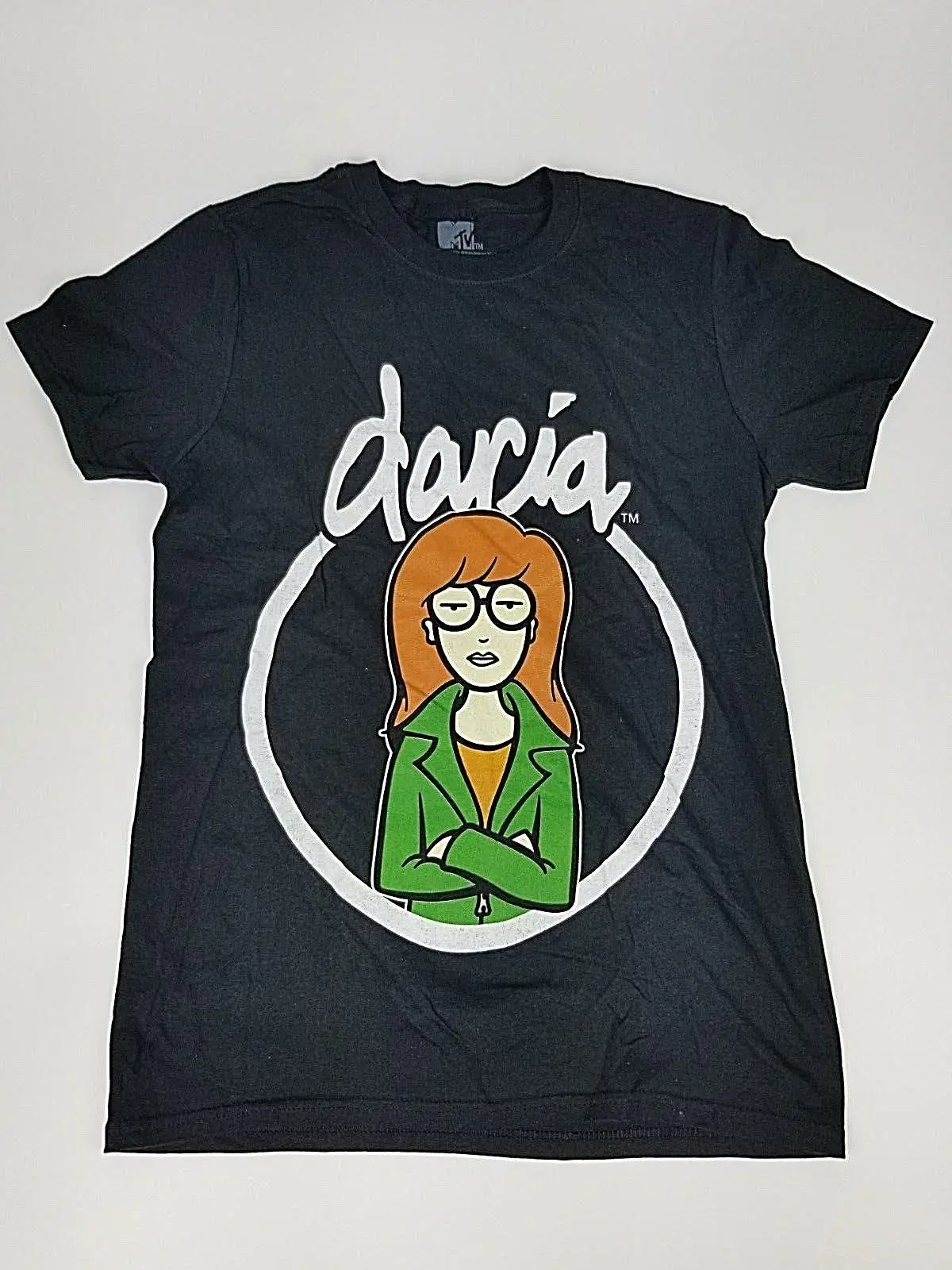 Мужская футболка MTV Daria Classic Pose Черная черная Повседневная принтованная забавная