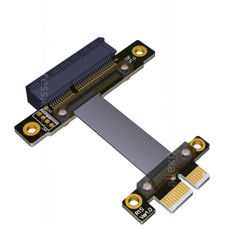 Кабель удлинитель PCIe 3 0x1 штекер на гнездо x4 защита от электромагнитных помех 8G/bps