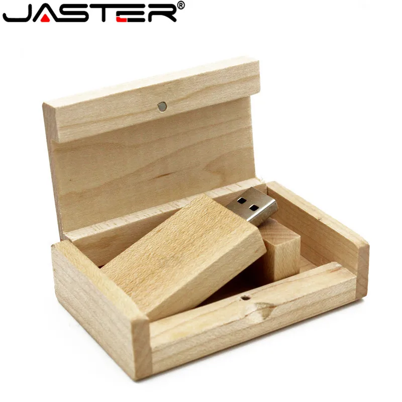 JASTER деревянный usb+ коробка usb флэш-накопитель Флешка 4 ГБ 8 ГБ 16 ГБ 32 ГБ 64 Гб карта памяти U диск USB creativo(более 10 шт. бесплатный логотип