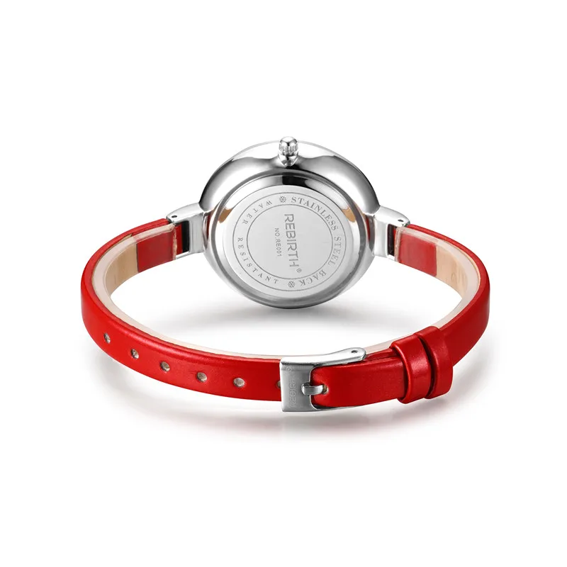 REBIRTH Femmes Montres женские часы повседневные лучший бренд класса люкс кварцевые тонкий