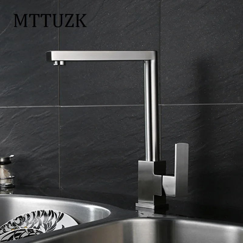 Высококачественный кухонный смеситель MTTUZK из нержавеющей стали 304 с проволочным