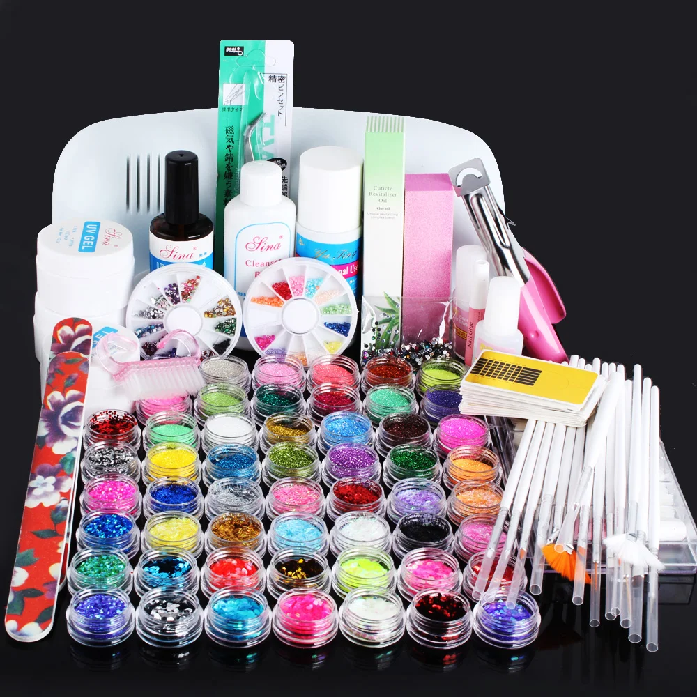 Лампа для сушки гель лака ногтей 9 Вт|set kit|pro nailgel uv nail kit |