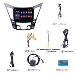 Without Canbus 9 дюймов 2.5D ips HD мультисенсорный экран Android8.1 2G ram 32G rom NAVI для HYUNDAI Sonata 8/YF 2010- с Bluetooth USB wifi - Цвет: Without Canbus
