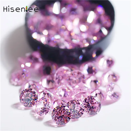 Light pink 50 шт., цветные 6 мм кубические циркониевые бусины и драгоценные камни для дизайна ногтей, 3D Блестки для дизайна ногтей, Кристальные Стразы без горячей фиксации, алмазные Стразы - Цвет: Light pink