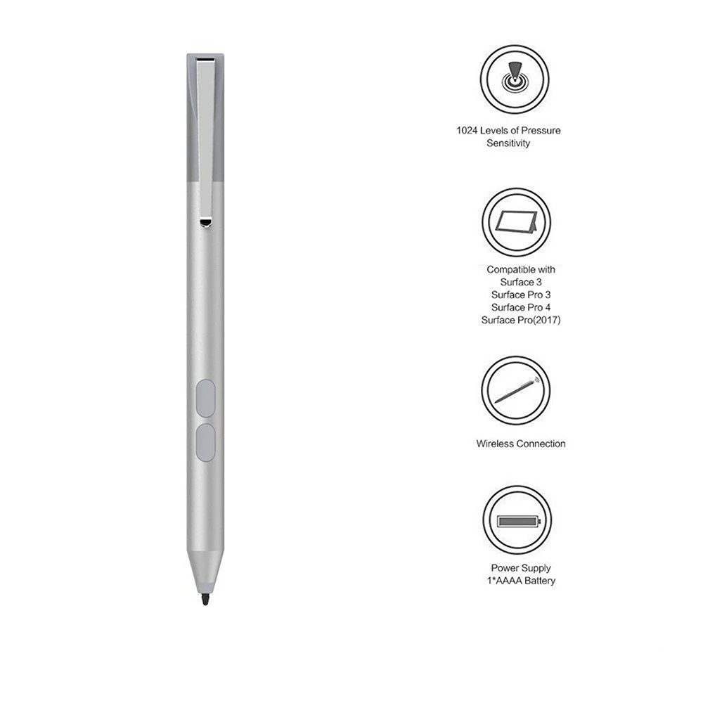 Стилус для Microsoft Surface Pro 2017/Pro3/Pro4/Pro5/Pro6/ноутбук книга алюминиевый Универсальный