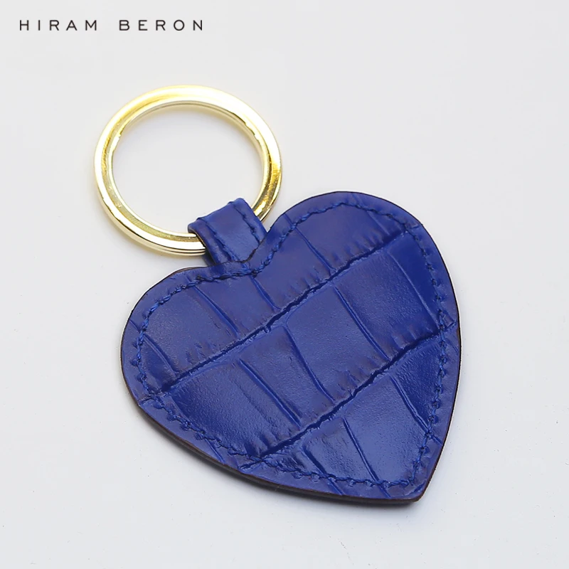 Hiram Beron Peronsalize крокодиловая кожа узор милый держатель для ключей с сердечком Прямая поставка