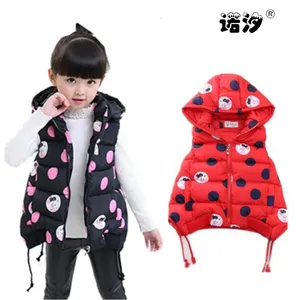 Куртка на девочку 3-11 лет, утепленный теплый жилет с хлопковой подкладкой, одежда для малышей
