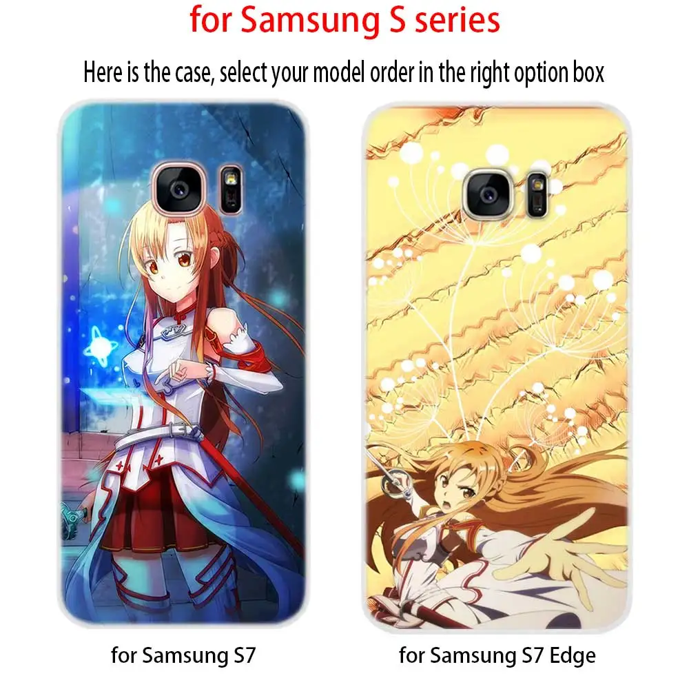 Soft Silicone Case For Samsung S30 S20 S11 S10 S9 S8 Plus lite 11e 10e Uitra S7Edge Sword Art Online SAO Anime | Мобильные телефоны
