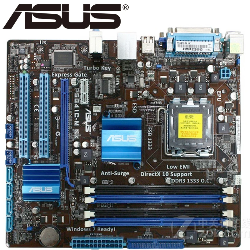 

Asus P5G41C-M LX Desktop Motherboard G41 Socket LGA 775 Q8200 Q8300 DDR2/3 8G u ATX UEFI BIOS Original Used Mainboard On Sale