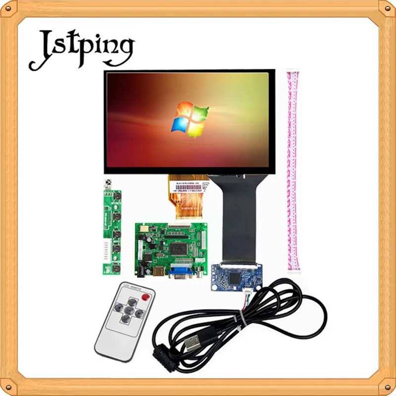 Jstping 7 дюймов HDMI VGA AV для Raspberry Pi 3 Windows портативный высокий ЖК-дисплей монитор плата