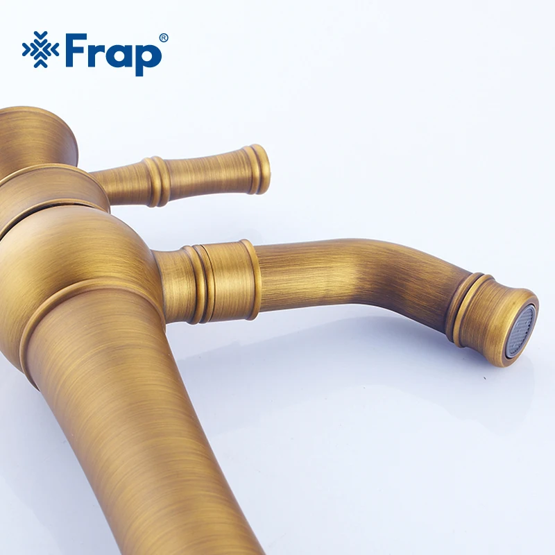 Новый смеситель для раковины Frap латунь ванная комната балкон винтажный стиль одна ручка горячей и холодной