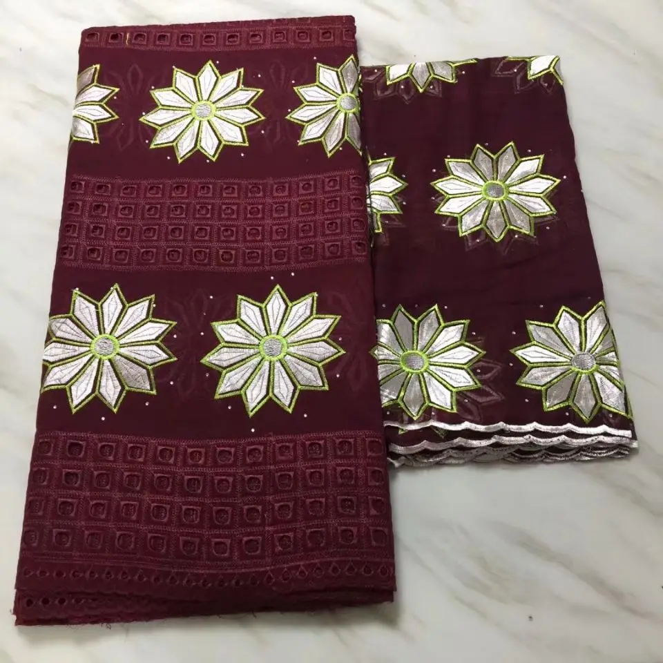 5 ярдов Красивая оранжевая Африканская Хлопковая ткань с белой цветочной