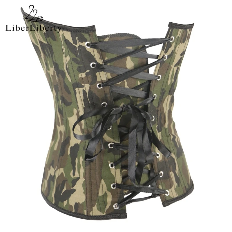 

Waist Trainer Shapers Waist Trainer Corset Sexy Rock Corset Cropped Fit Clothes For Slimming Camouflage Waist Trainer Body Women