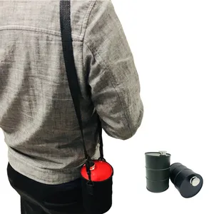 Новый 730 ml нержавеющей steel304 my water Бутылка водки масла барабаны фляжка Спорт чайник с Портативный неопрен SBR CR сумка на плечо