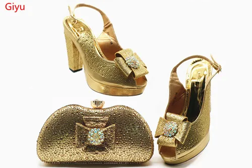 African Shoes And Bags To Match Set High Quality Women Bag Sets Italian For Party HSN1-25 | Обувь